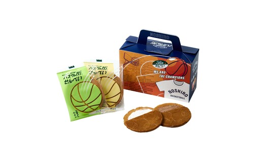 【Amazon特別価格】お菓子のセキト バスケの街せんべい 8枚入り×3箱【能代科学技術高校承認BOX入り】