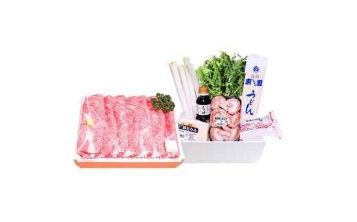 【Amazon特別価格】国産 牛肉 鶴形牛ロースまたは肩ロースすきやき鍋セット（約3人前）A4ランク以上 秋田県産