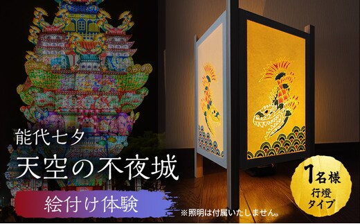 《世界に一つだけ》能代七夕「天空の不夜城」ミニ行燈 絵付け体験チケット インテリア 新築 引っ越し 記念 チケット 体験 チケット