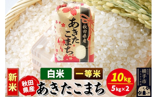 《新米》あきたこまち 一等米 10kg（5kg×2袋）【白米】秋田県産 こまちライン [新米 こまちライン あきたこまち ブランド米 お米 白米 精米 米どころ 秋田 秋田県産]