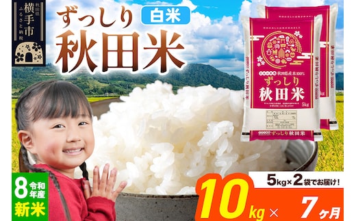 《令和8年産 新米受付》《定期便7ヶ月》秋田県 横手市産 ブレンド米【白米】10kg（5kg×2袋） [米 お米 こめ 白米 精米 ブレンド米 小分け ご飯 ごはん 秋田県産 横手市]
