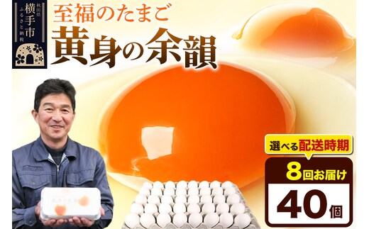 【常温発送】《定期便8ヶ月》黄身の余韻 40個（業務用）【発送時期が選べる】東海林養鶏場 黄身の余韻 卵 玉子 たまご タマゴ 8か月 8ヵ月 8カ月 8ケ月 開始時期選べる