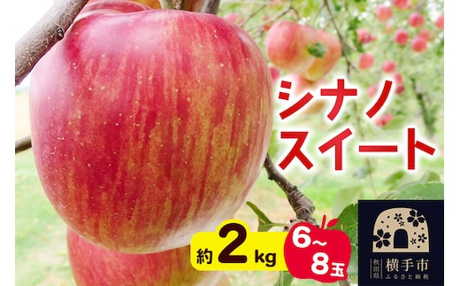 【先行受付】10月中旬より発送 シナノスイート約2kg（6～8玉）りんご 秋田県横手市 [先行予約 秋田県 横手市 林檎 リンゴ 果物 フルーツ]