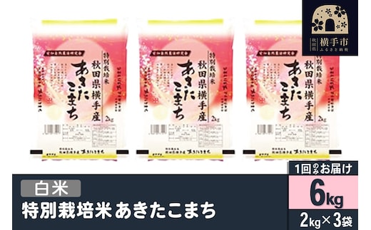 【白米】令和7年産 特別栽培米 あきたこまち 6kg（2kg×3袋）
