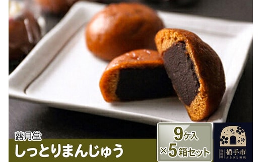 しっとりまんじゅう 9ケ入 5箱セット 蕗月堂 [饅頭 和菓子 秋田県 横手市]