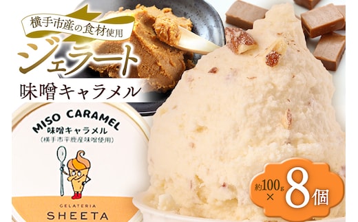 ジェラート 味噌キャラメル 約100g×8個