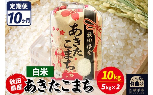 《定期便10ヶ月》あきたこまち 10kg【白米】令和7年産 秋田県産 こまちライン [こまちライン あきたこまち ブランド米 お米 白米 精米 米どころ 秋田 秋田県産]