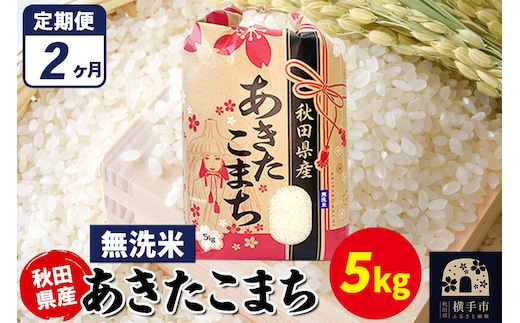 《定期便2ヶ月》あきたこまち 5kg×1袋【無洗米】令和7年産 秋田県産 こまちライン [こまちライン あきたこまち ブランド米 お米 白米 精米 無洗米 米どころ 秋田 秋田県産]