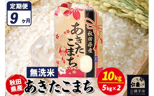 《定期便9ヶ月》あきたこまち 10kg【無洗米】令和7年産 秋田県産 こまちライン [こまちライン あきたこまち ブランド米 お米 白米 精米 無洗米 米どころ 秋田 秋田県産]