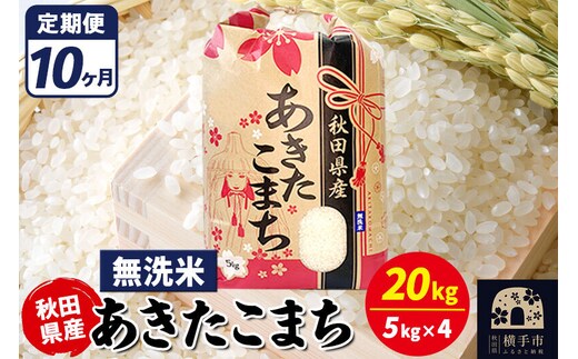 《定期便10ヶ月》あきたこまち 20kg【無洗米】令和7年産 秋田県産 こまちライン [こまちライン あきたこまち ブランド米 お米 白米 精米 無洗米 米どころ 秋田 秋田県産]