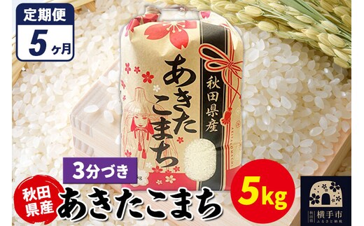 《定期便5ヶ月》あきたこまち 5kg×1袋【3分づき】令和7年産 秋田県産 こまちライン [こまちライン あきたこまち ブランド米 お米 3分搗き 3分づき 米どころ 秋田 秋田県産]