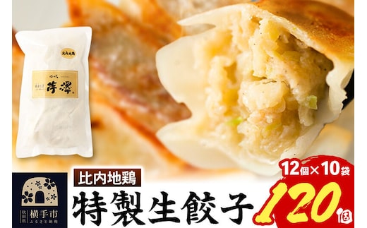 比内地鶏餃子 12個入×10袋 [餃子 ぎょうざ ギョウザ お惣菜 冷凍 国産 鶏肉]