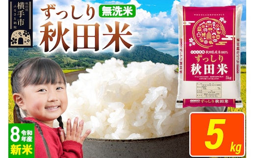 《令和8年産 新米受付》米 秋田県 横手市産 ブレンド米【無洗米】5kg（5kg×1袋） [米 お米 こめ 白米 無洗米 ブレンド米 小分け ご飯 ごはん 秋田県産 横手市]