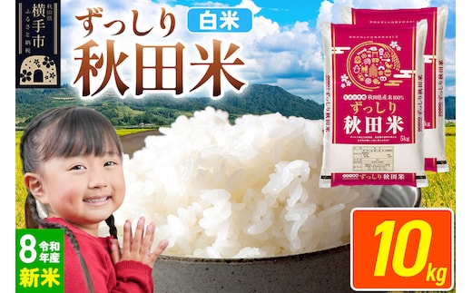 《令和8年産 新米受付》米 秋田県 横手市産 ブレンド米【白米】10kg（5kg×2袋） [米 お米 こめ 白米 精米 ブレンド米 小分け ご飯 ごはん 秋田県産 横手市]