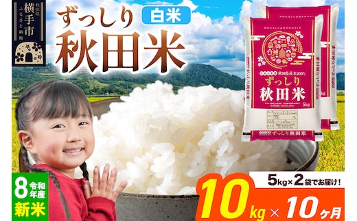 《令和8年産 新米受付》《定期便10ヶ月》秋田県 横手市産 ブレンド米【白米】10kg（5kg×2袋） [米 お米 こめ 白米 精米 ブレンド米 小分け ご飯 ごはん 秋田県産 横手市]