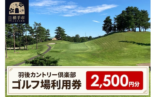 ゴルフ場利用券2,500円分 羽後カントリー倶楽部 [ゴルフ場 ゴルフ ごるふ プレーチケット クーポン 施設利用 利用券 スポーツ アウトドア 羽後カントリー倶楽部 羽後カントリークラブ 秋田県 横手市]