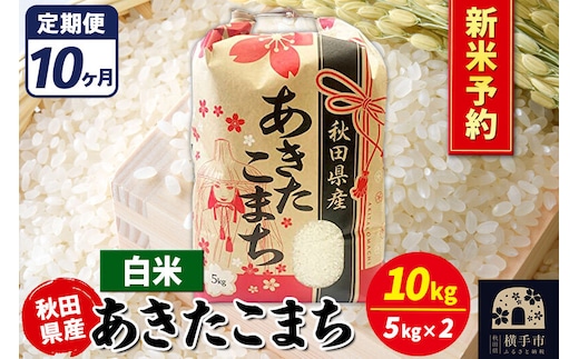 《令和8年産 新米受付》《定期便10ヶ月》あきたこまち 10kg【白米】秋田県産 こまちライン [新米 先行予約 こまちライン あきたこまち ブランド米 お米 白米 精米 米どころ 秋田 秋田県産]