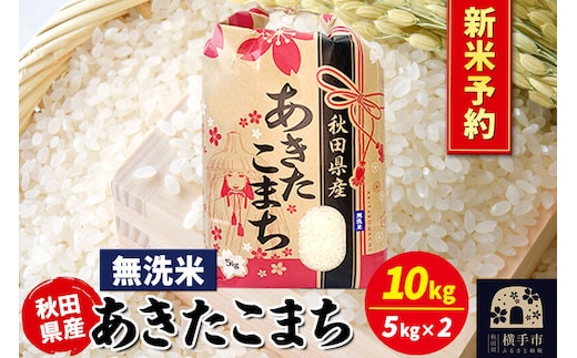 《令和8年産 新米受付》あきたこまち 10kg（5kg×2袋）【無洗米】秋田県産 こまちライン [新米 先行予約 こまちライン あきたこまち ブランド米 お米 白米 精米 無洗米 米どころ 秋田 秋田県産]