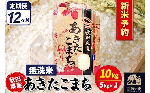 《令和8年産 新米受付》《定期便12ヶ月》あきたこまち 10kg【無洗米】秋田県産 こまちライン [新米 先行予約 こまちライン あきたこまち ブランド米 お米 白米 精米 無洗米 米どころ 秋田 秋田県産]