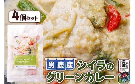 シイラ 男鹿産 シイラのグリーンカレー 4個セット [冷凍 食品 パウチ 魚 グリーン カレー 秋田県 男鹿市 男鹿産 シイラ 白身魚 おいしい 美味しい]