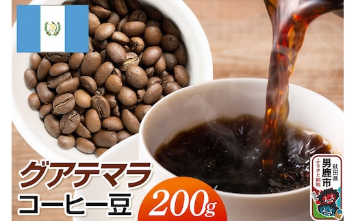 グアテマラコーヒー豆 200g コーヒー豆 秋田県 男鹿市 クロネコゆうパケット [コーヒー 豆 グアテマラ 産 人気 深いコク すっきり 爽やかな後味 上質なコーヒー豆 丁寧な焙煎 こだわりの風味 秋田県 男鹿市]