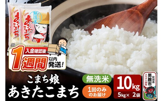 令和8年産新米『こまち娘』あきたこまち 無洗米 10kg（5kg×2袋）吉運商店 秋田県 男鹿市 お米 お弁当 おにぎり [新米 米 こめ コメ 無洗米 あきたこまち 秋田県 男鹿市 10kg]