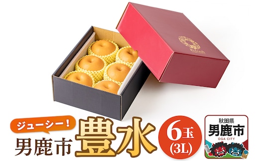 【令和8年度 早期受付】豊水 6玉 3L 梨 なし ナシ 秋田県 男鹿市 旬の果物 フルーツ