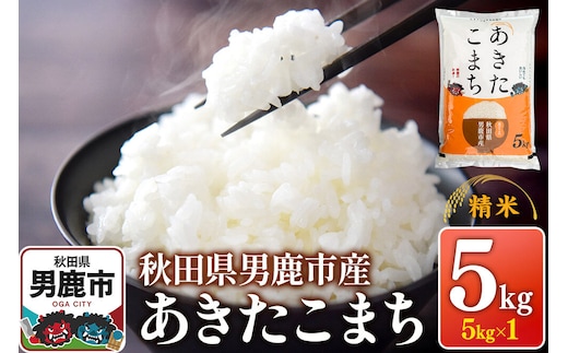 令和7年産 あきたこまち （精米）5kg（5kg×1袋）1回のみお届け スズキファーム [精米 白米 米 あきたこまち ブランド米 食卓 お弁当 おにぎり秋田県 男鹿市]