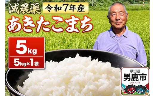 米 令和7年産 あきたこまち 5kg（5kg×1袋） 秋田県男鹿市