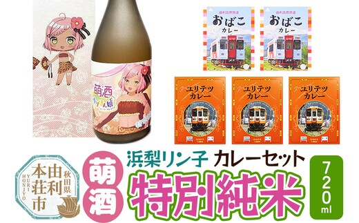 【萌酒】浜梨リン子（特別純米）とカレーセット