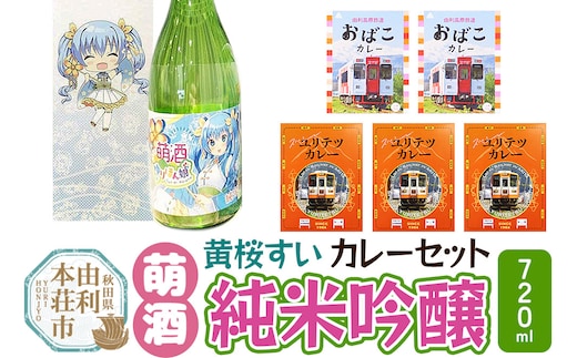 【萌酒】黄桜すい（純米吟醸）とカレーセット