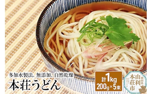 本荘うどん 1kg (200g×5束)