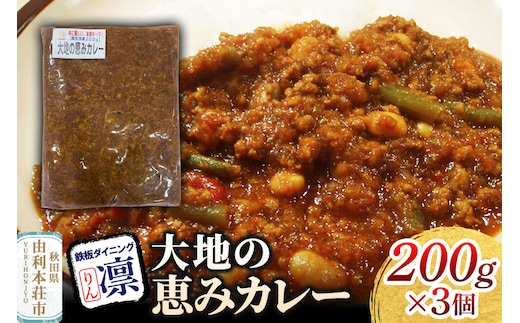 大地の恵みカレー 200g×3個セット [惣菜 総菜 レトルト おつまみ おかず カレー お手軽 温めるだけ 簡単調理 冷凍]