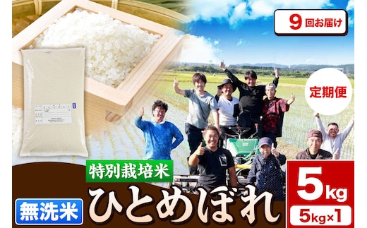 《定期便9ヶ月》令和7年産【無洗米】特別栽培米 ひとめぼれ 5kg 秋田県産 [ひとめぼれ 米 お米 白米 精米 無洗米 特別栽培米 ブランド米 食卓 秋田県産 秋田県 由利本荘市]