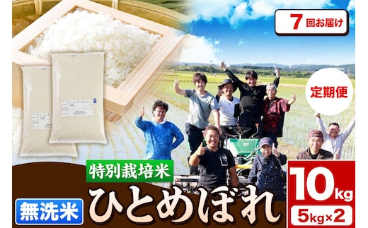 《定期便7ヶ月》令和7年産【無洗米】特別栽培米 ひとめぼれ 10kg（5kg×2袋）秋田県産 [ひとめぼれ 米 お米 白米 精米 無洗米 特別栽培米 ブランド米 食卓 秋田県産 秋田県 由利本荘市]