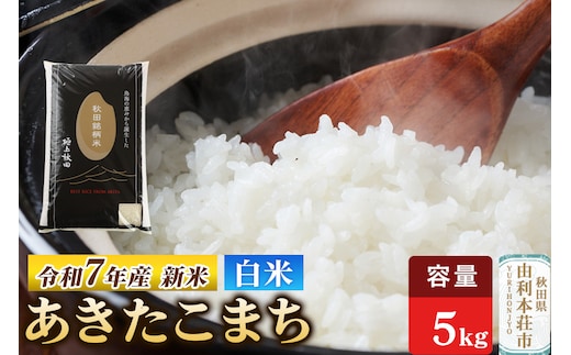 令和7年産 【白米】極上秋田銘柄米 あきたこまち 5kg 【2025年10月下旬出荷予定】