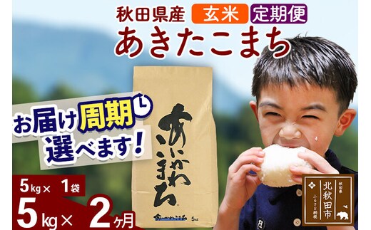 ※令和7年産※《定期便2ヶ月》秋田県産 あきたこまち 5kg【玄米】(5kg小分け袋) 2025年産 お届け周期調整可能 隔月に調整OK お米 藤岡農産 [藤岡農産 秋田 お米 あきたこまち 米どころ 東北 北秋田市 定期便 毎月お届け]