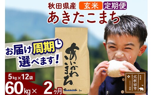 ※令和7年産※《定期便2ヶ月》秋田県産 あきたこまち 60kg【玄米】(5kg小分け袋) 2025年産 お届け周期調整可能 隔月に調整OK お米 藤岡農産 [藤岡農産 秋田 お米 あきたこまち 米どころ 東北 北秋田市 定期便 毎月お届け]