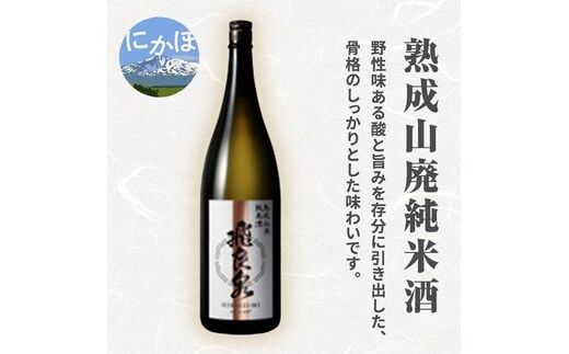 飛良泉 熟成山廃 純米酒 1.8L（日本酒 秋田） お酒 