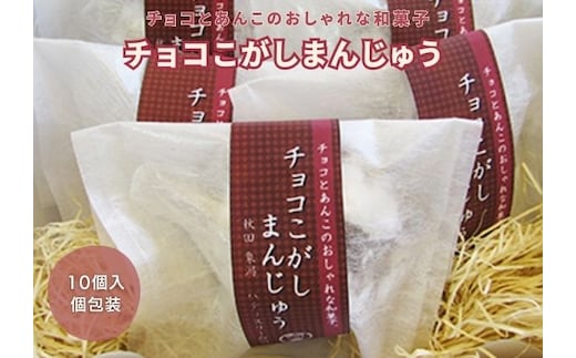 チョコとこしあんが絶妙 チョコこがしまんじゅう 10個