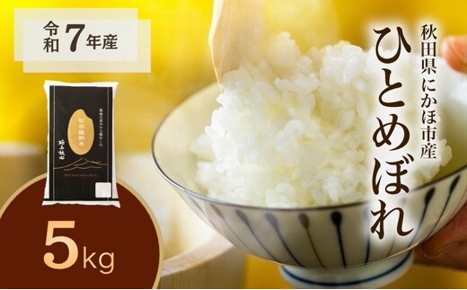 ひとめぼれ 令和7年度産 精米5kg【精米 白米 米 コメ お米 おこめ ブランド米 ご飯 ごはん 秋田 にかほ】