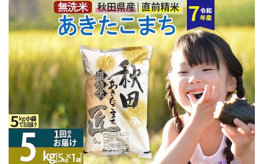 【無洗米】＜令和7年産＞秋田県産 あきたこまち 5kg (5kg×1袋) 5キロ お米 匠