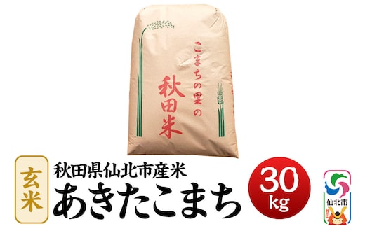 【一等米】秋田県仙北市産米 令和7年産 あきたこまち 玄米 30kg＜藤村本店＞30キロ