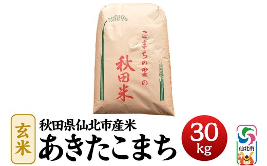 【一等米】秋田県仙北市産米 令和7年産 あきたこまち 玄米 30kg＜藤村本店＞30キロ