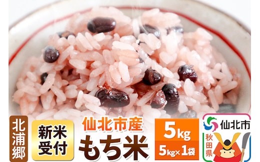 《令和8年産 新米予約》もち米 5kg1袋 米 仙北市産 [植物有機原料 EM菌 肥料 化学に頼らない 土づくり こだわり おいしい 美味しい 米 お米 北浦郷 秋田県 仙北市]