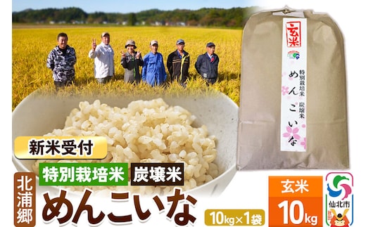 《令和8年産 新米予約》めんこいな 玄米 10kg 特別栽培米 炭壌米 [玄米 米 こめ コメ めんこいな 特別栽培米 炭壌米 お弁当 おにぎり 冷めてもおいしい 北浦郷 秋田県 仙北市]