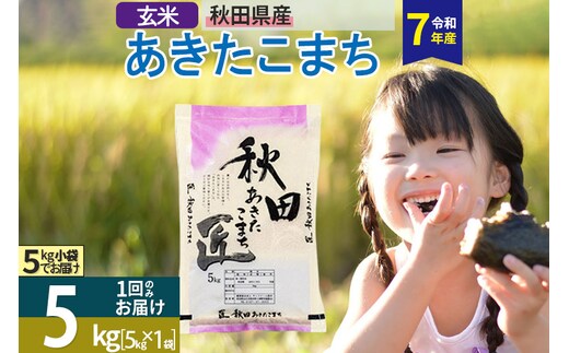 【玄米】＜令和7年産＞ 秋田県産 あきたこまち 5kg (5kg×1袋) 5キロ お米 匠