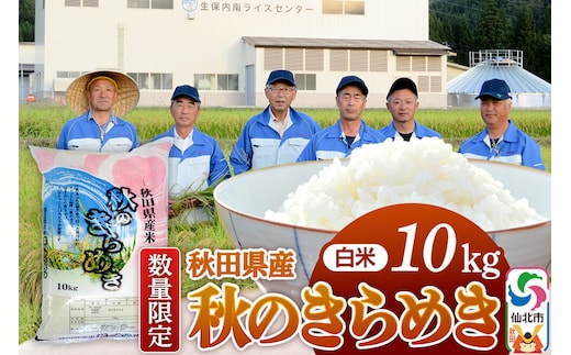 【白米】令和7年産 秋のきらめき 10kg（10kg×1袋）精米 秋田県 仙北市産 10キロ