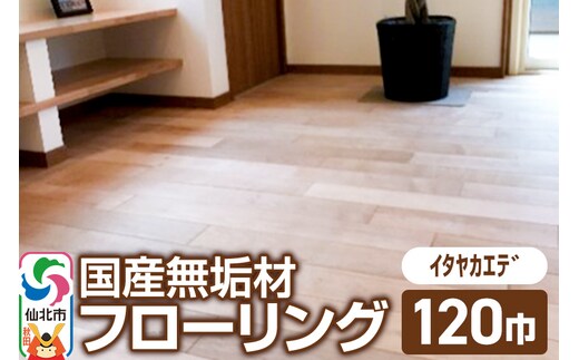 国産 無垢 フローリング 120巾 素材：板谷楓（イタヤカエデ）