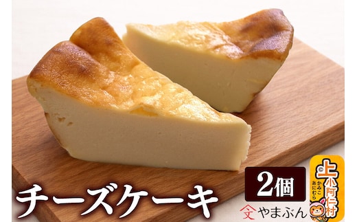 やまぶんのチーズケーキ 2個 （冷凍） 上小阿仁村 [秋田 上小阿仁村 チーズケーキ スイーツ 冷凍 オーガニックシュガー]